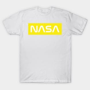 NASA Box Logo - Yellow T-Shirt